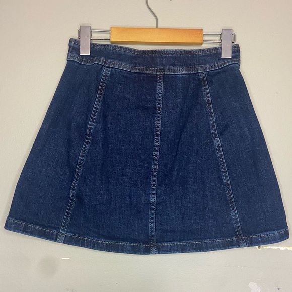 Madewell Blue Dark-Wash A-Line Jean Denim Skirt Size 0 - Picture 4 of 4